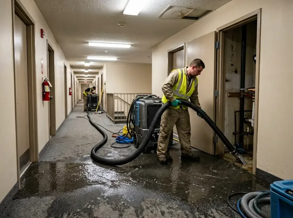 multi-unit-apartment-hallway-f-005 — frequently asked questions, Emergency Burst Pipe Water Extraction & Removal in Sandy Sp…
